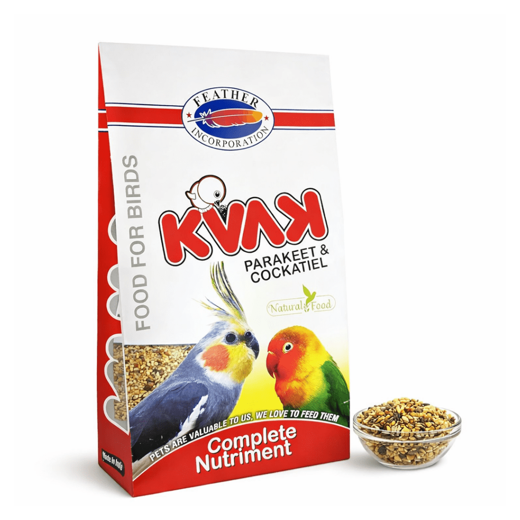 KVAK Parakeet and Cockatiel Bird Food Complete Nutriment Premium Bird Feed