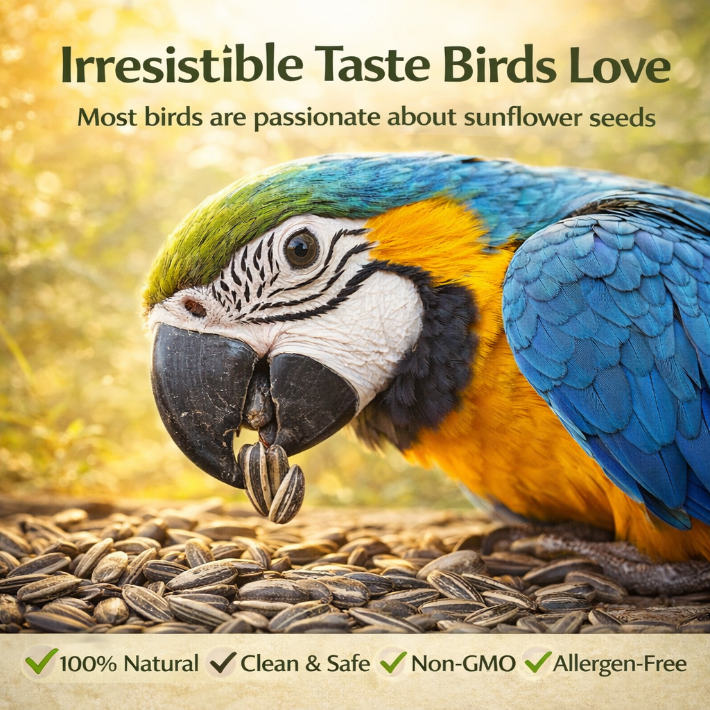 KVAK Sunflower Seeds for Birds Cockatiel, Parakeets, Conure, African Grey, Macaw - 450 GM - Image 4