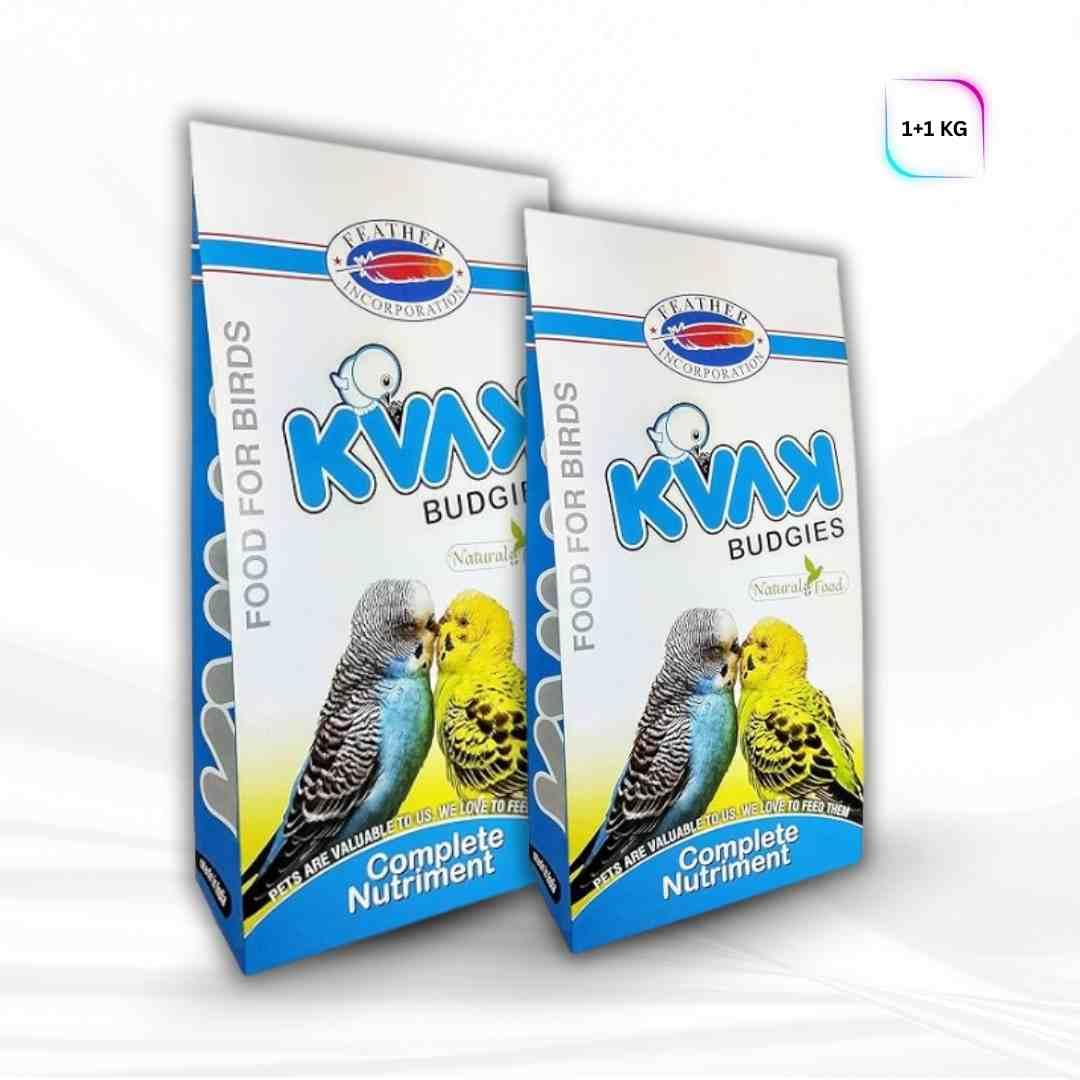 KVAK Budgies Bird Food Complete Nutriment Pack of 2 Premium Budgie Feed for Healthy Feathers and Strong Immunity